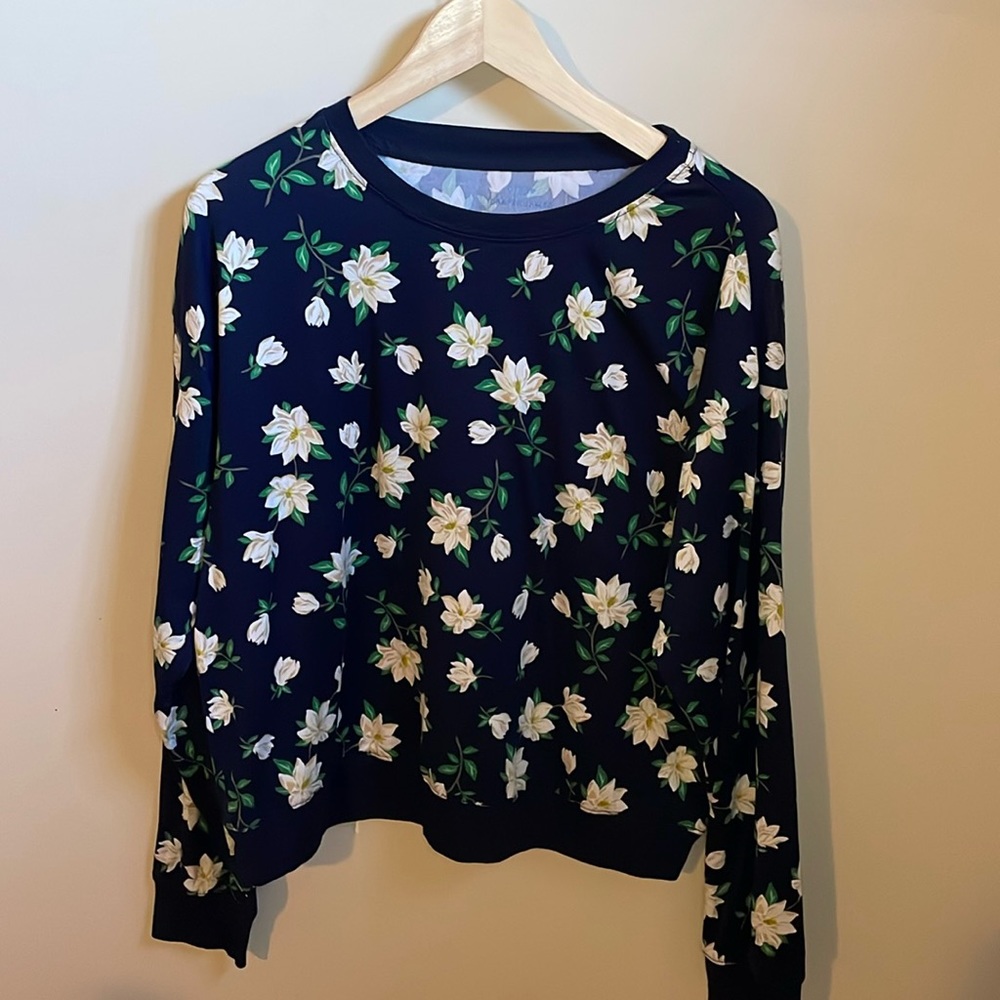 Draper James Natalie Sweatshirt Navy Magnolia